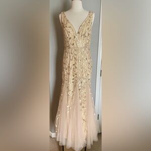 Ever Pretty Gold Sequined, Sleeveless Maxi Dress